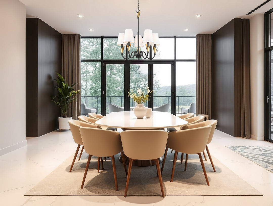 Z-Lite Canada - 4014-24MB-MGLD - Five Light Chandelier - Claudelle - Matte Black + Modern Gold