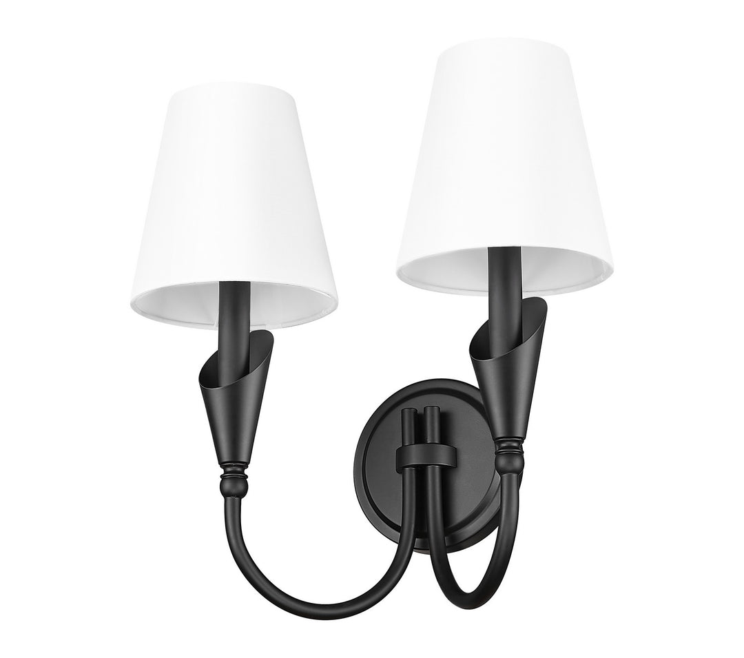 Z-Lite Canada - 4014-2S-MB - Two Light Wall Sconce - Claudelle - Matte Black