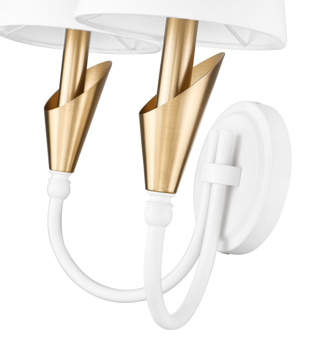 Z-Lite Canada - 4014-2S-TW-MGLD - Two Light Wall Sconce - Claudelle - Tundra White + Modern Gold