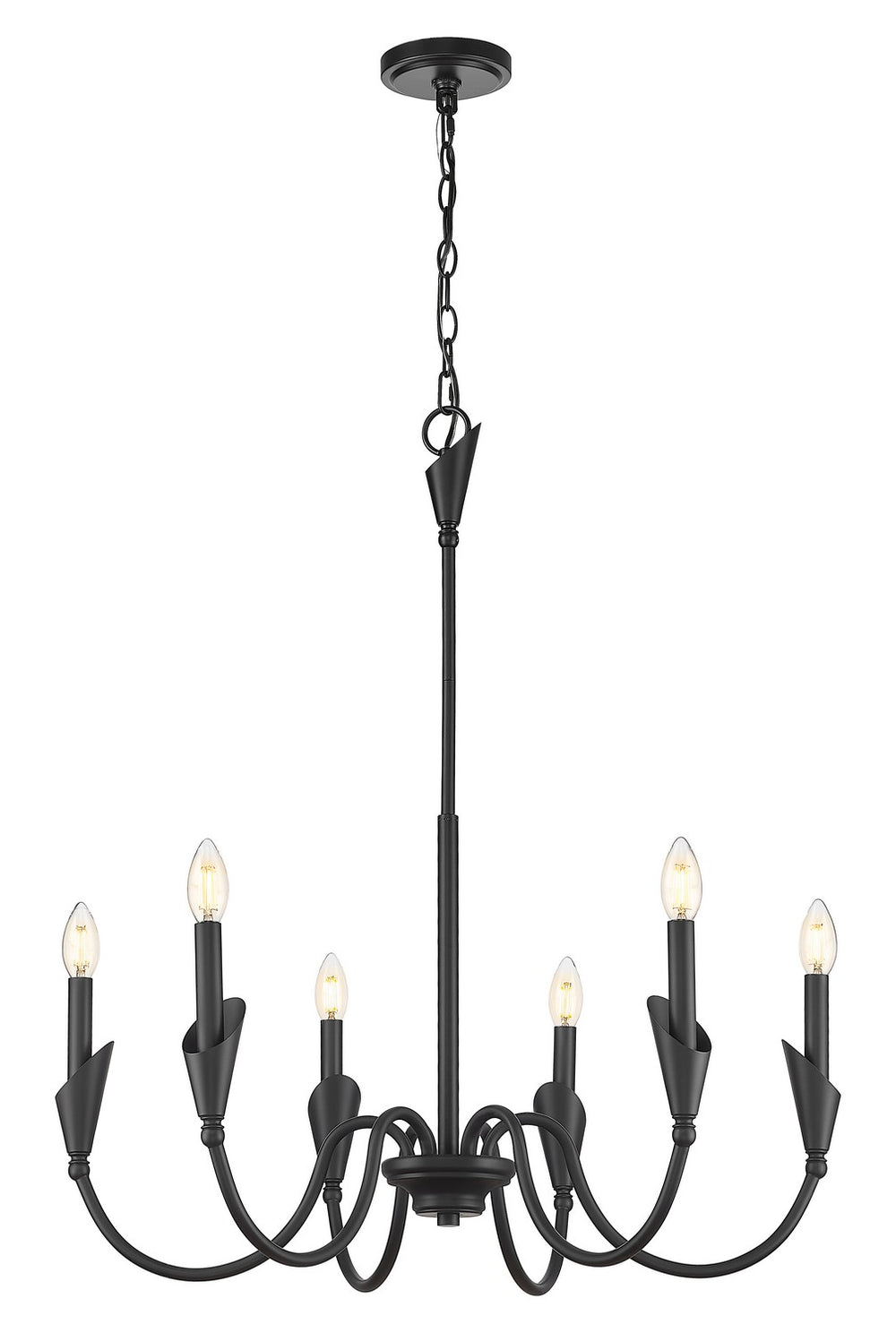 Z-Lite Canada - 4014-32MB - Six Light Chandelier - Claudelle - Matte Black