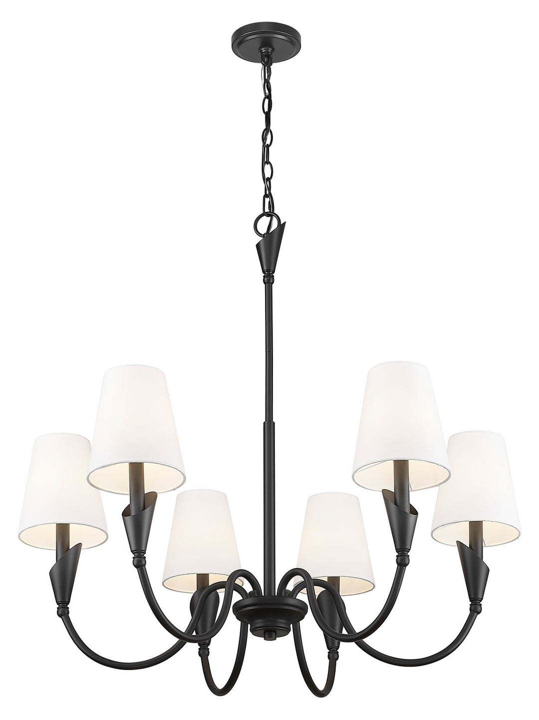 Z-Lite Canada - 4014-32MB - Six Light Chandelier - Claudelle - Matte Black
