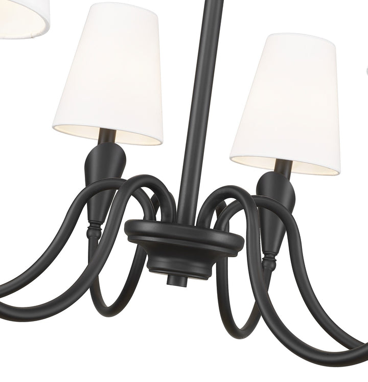 Z-Lite Canada - 4014-32MB - Six Light Chandelier - Claudelle - Matte Black