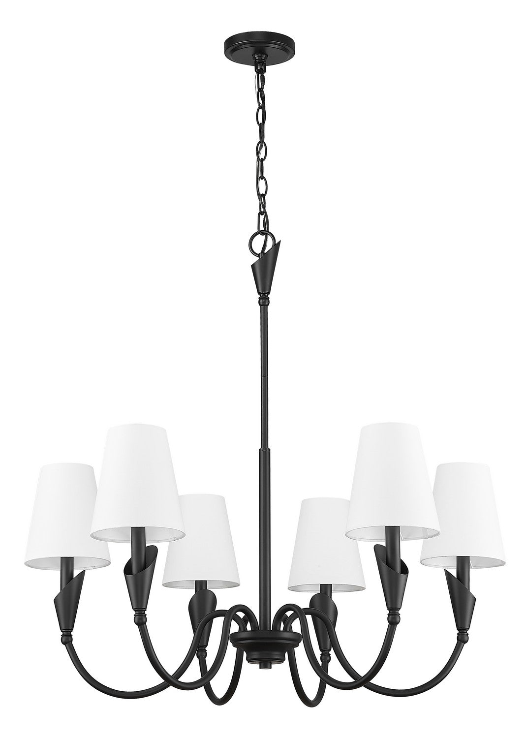 Z-Lite Canada - 4014-32MB - Six Light Chandelier - Claudelle - Matte Black