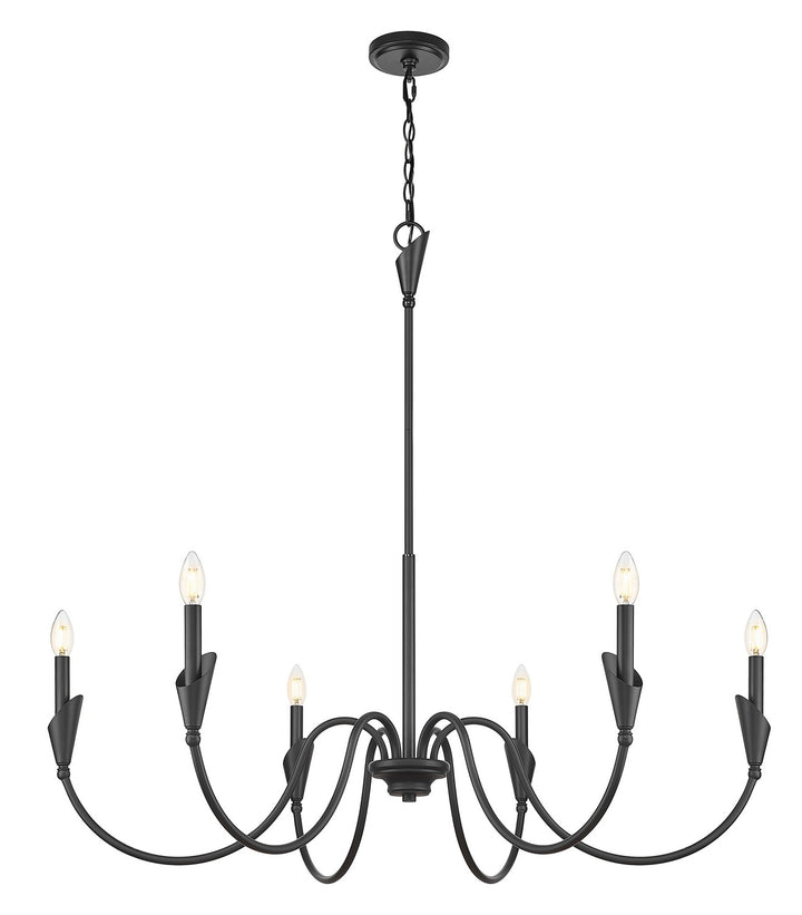 Z-Lite Canada - 4014-46MB - Six Light Chandelier - Claudelle - Matte Black