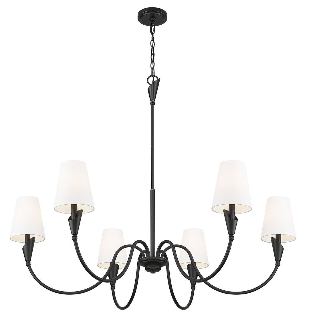 Z-Lite Canada - 4014-46MB - Six Light Chandelier - Claudelle - Matte Black