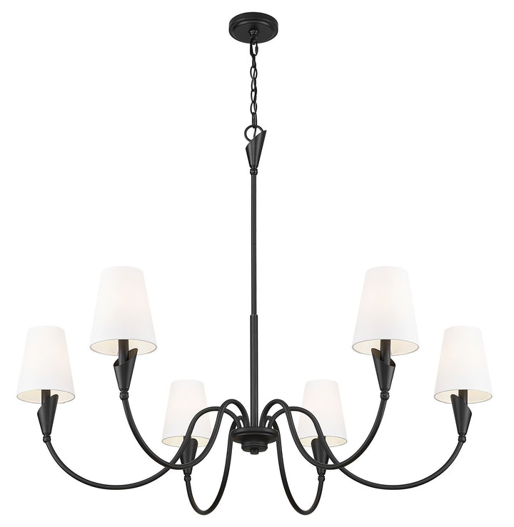 Z-Lite Canada - 4014-46MB - Six Light Chandelier - Claudelle - Matte Black