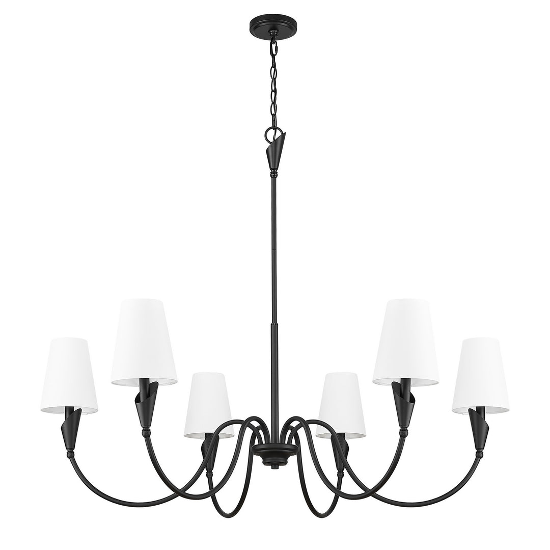 Z-Lite Canada - 4014-46MB - Six Light Chandelier - Claudelle - Matte Black