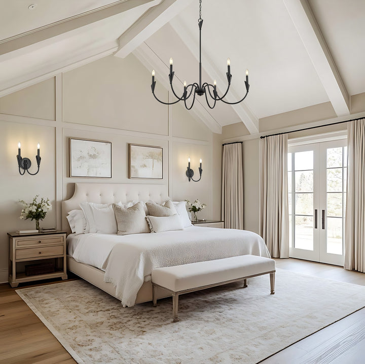 Z-Lite Canada - 4014-46MB - Six Light Chandelier - Claudelle - Matte Black