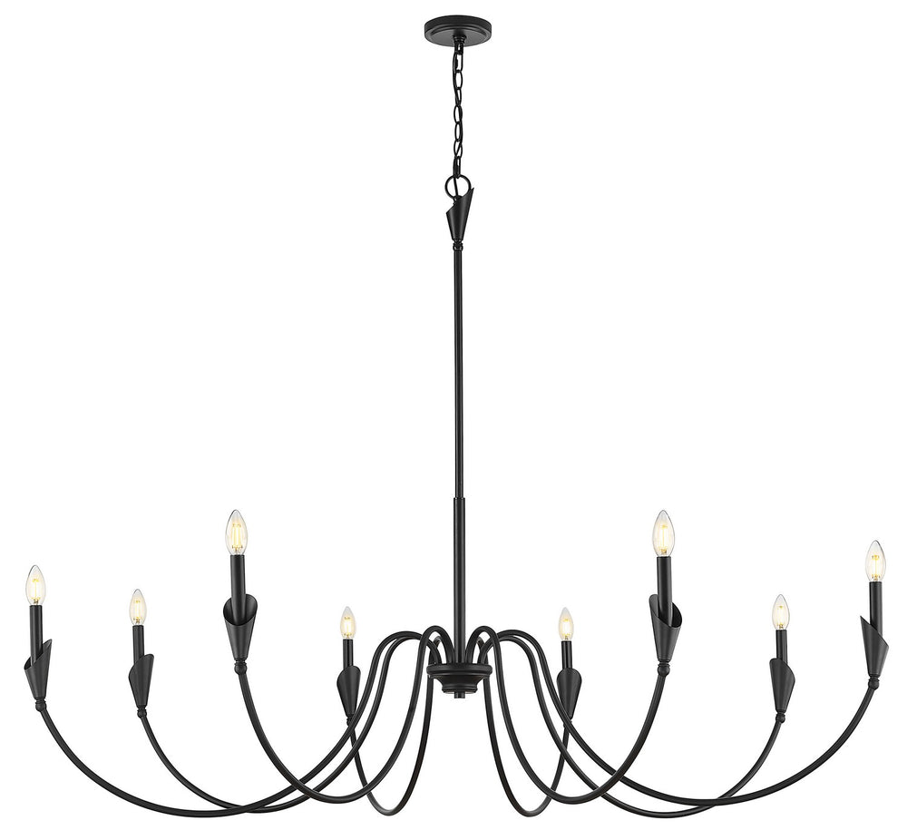 Z-Lite Canada - 4014-65MB - Eight Light Chandelier - Claudelle - Matte Black