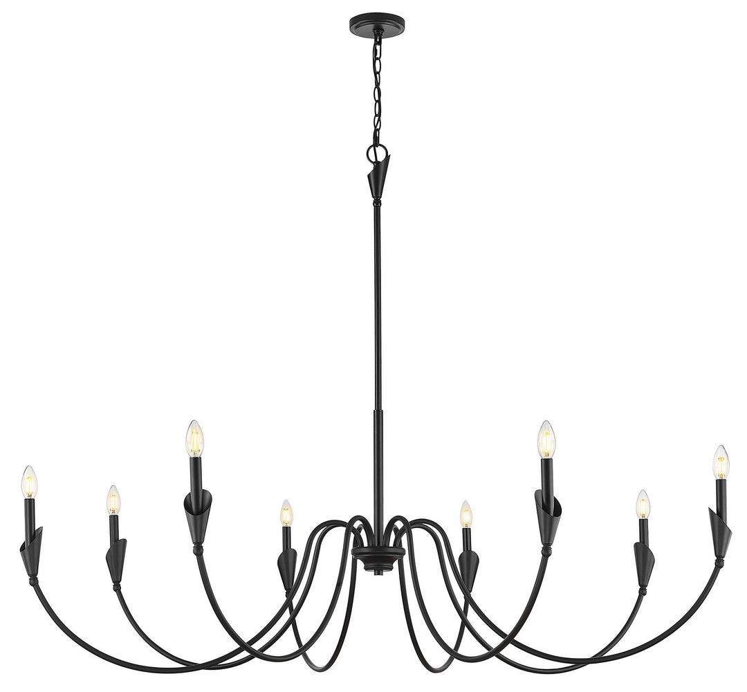 Z-Lite Canada - 4014-65MB - Eight Light Chandelier - Claudelle - Matte Black