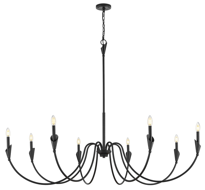 Z-Lite Canada - 4014-65MB - Eight Light Chandelier - Claudelle - Matte Black