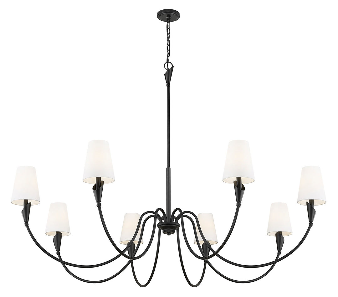 Z-Lite Canada - 4014-65MB - Eight Light Chandelier - Claudelle - Matte Black