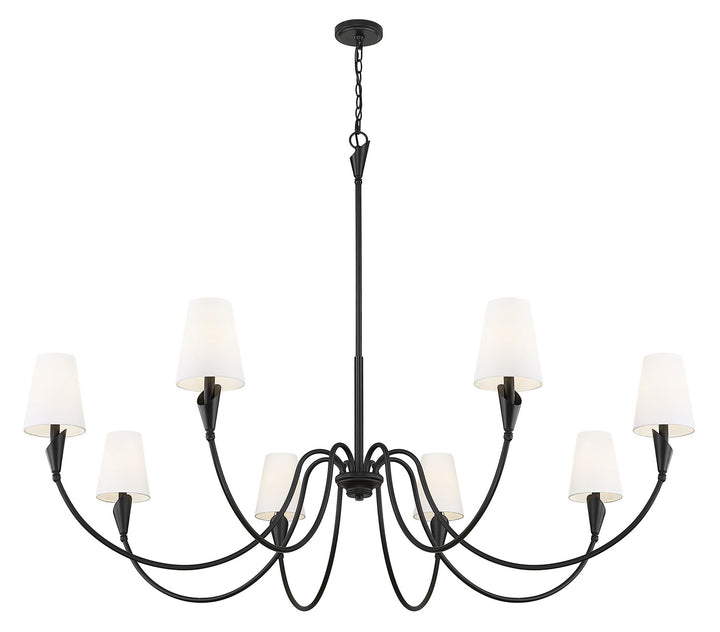 Z-Lite Canada - 4014-65MB - Eight Light Chandelier - Claudelle - Matte Black