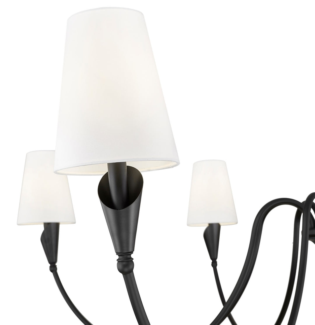 Z-Lite Canada - 4014-65MB - Eight Light Chandelier - Claudelle - Matte Black
