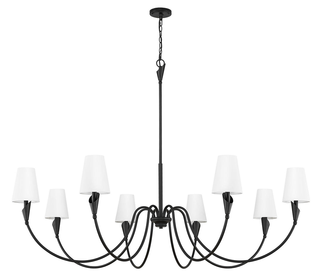 Z-Lite Canada - 4014-65MB - Eight Light Chandelier - Claudelle - Matte Black