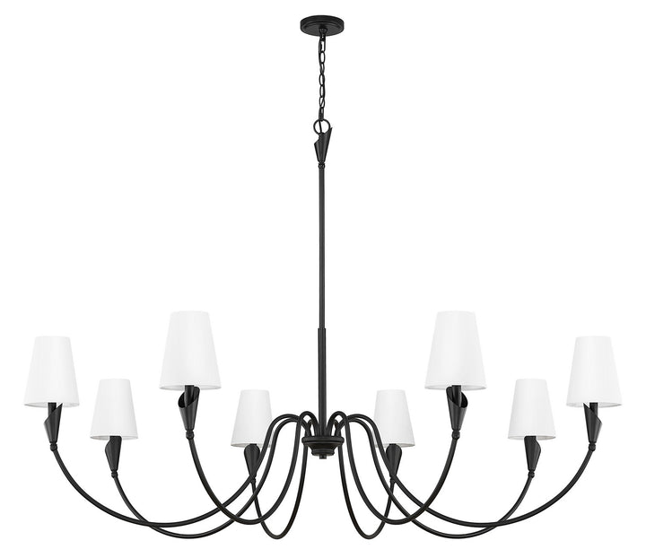 Z-Lite Canada - 4014-65MB - Eight Light Chandelier - Claudelle - Matte Black