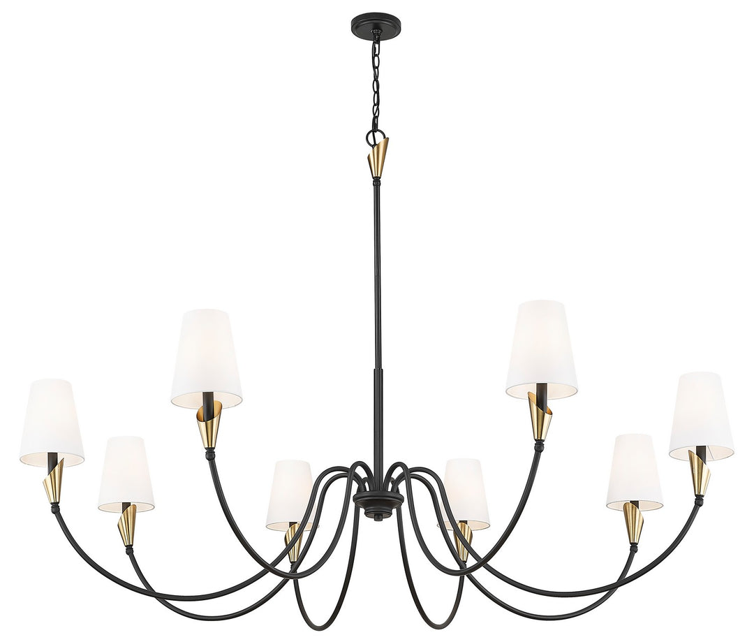 Z-Lite Canada - 4014-65MB-MGLD - Eight Light Chandelier - Claudelle - Matte Black + Modern Gold