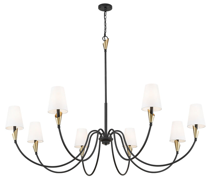 Z-Lite Canada - 4014-65MB-MGLD - Eight Light Chandelier - Claudelle - Matte Black + Modern Gold