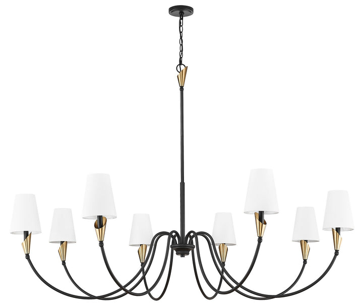 Z-Lite Canada - 4014-65MB-MGLD - Eight Light Chandelier - Claudelle - Matte Black + Modern Gold