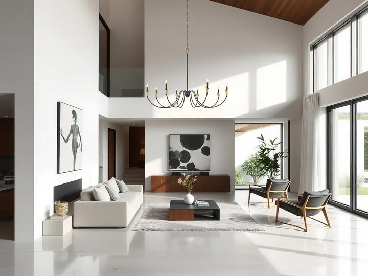 Z-Lite Canada - 4014-65MB-MGLD - Eight Light Chandelier - Claudelle - Matte Black + Modern Gold