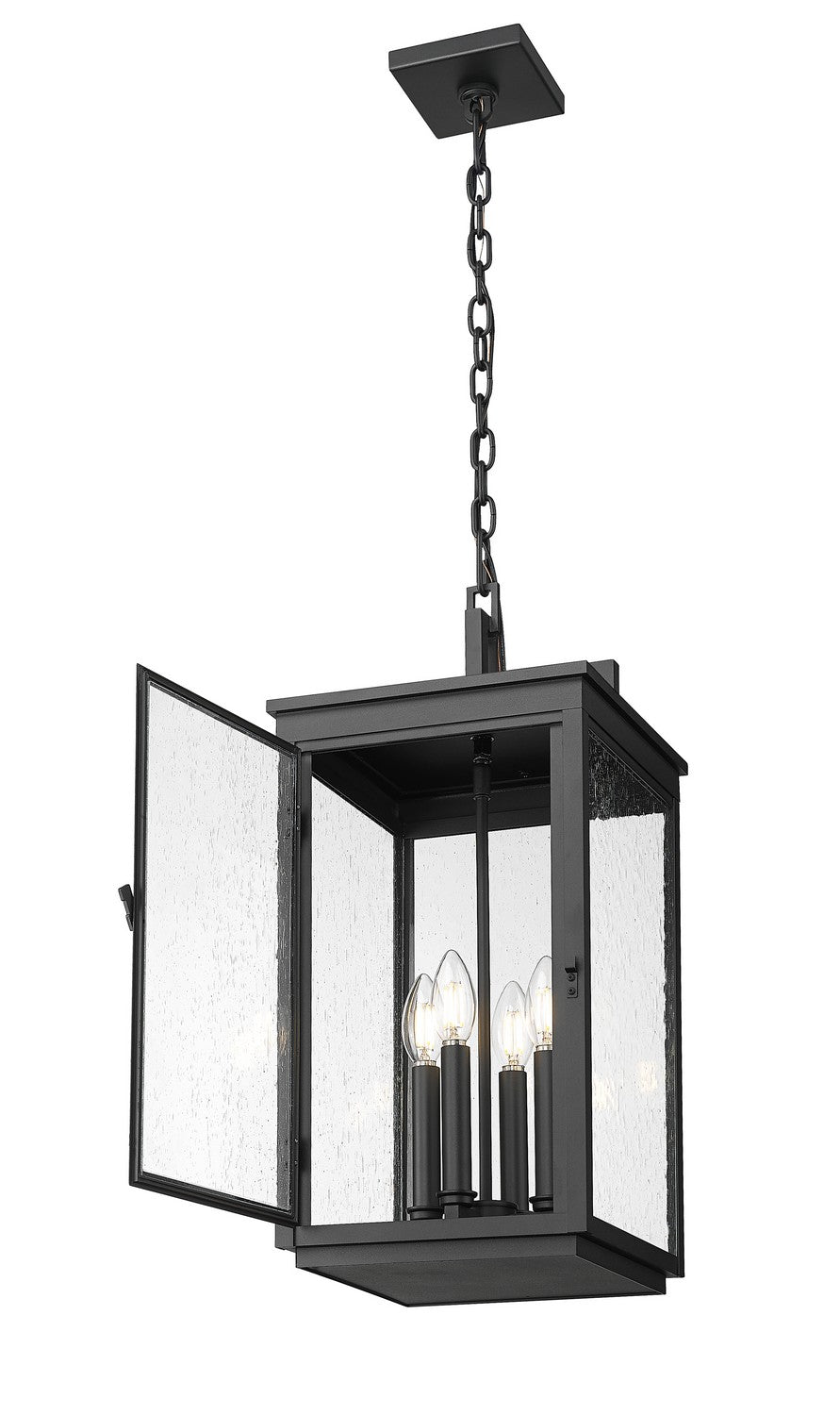 Z-Lite Canada - 5019CHB-BK - Four Light Outdoor Chain Mount Ceiling Fixture - Hartwell - Sand Black