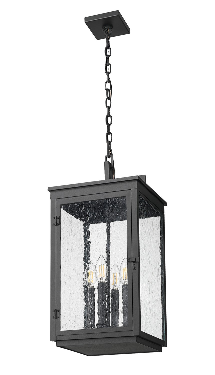 Z-Lite Canada - 5019CHB-BK - Four Light Outdoor Chain Mount Ceiling Fixture - Hartwell - Sand Black