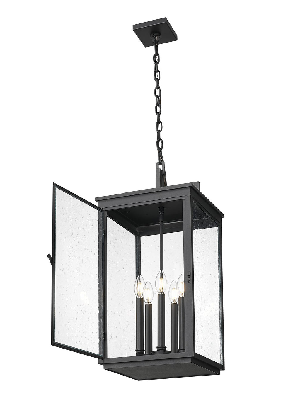 Z-Lite Canada - 5019CHXL-BK - Five Light Outdoor Chain Mount Ceiling Fixture - Hartwell - Sand Black