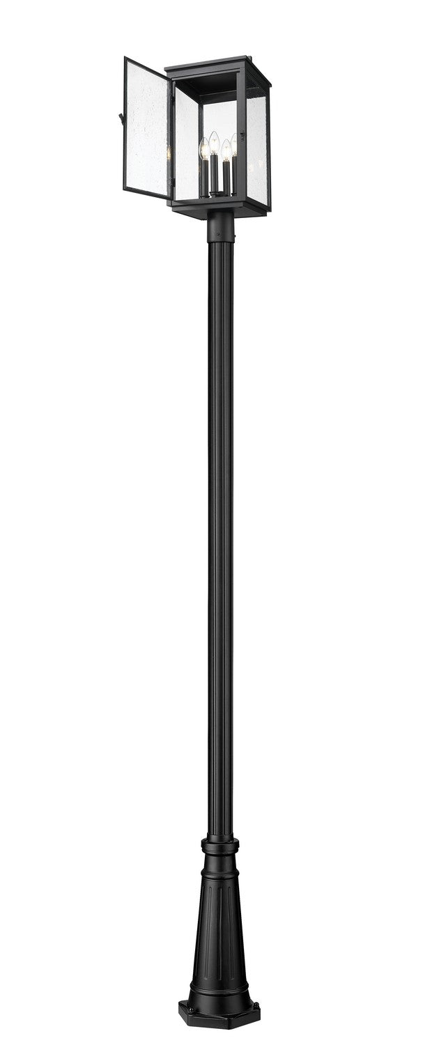 Z-Lite Canada - 5019PHBR-519P-BK - Four Light Outdoor Post Mount - Hartwell - Sand Black