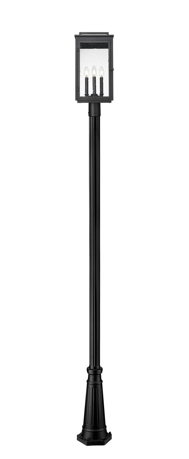 Z-Lite Canada - 5019PHBR-519P-BK - Four Light Outdoor Post Mount - Hartwell - Sand Black