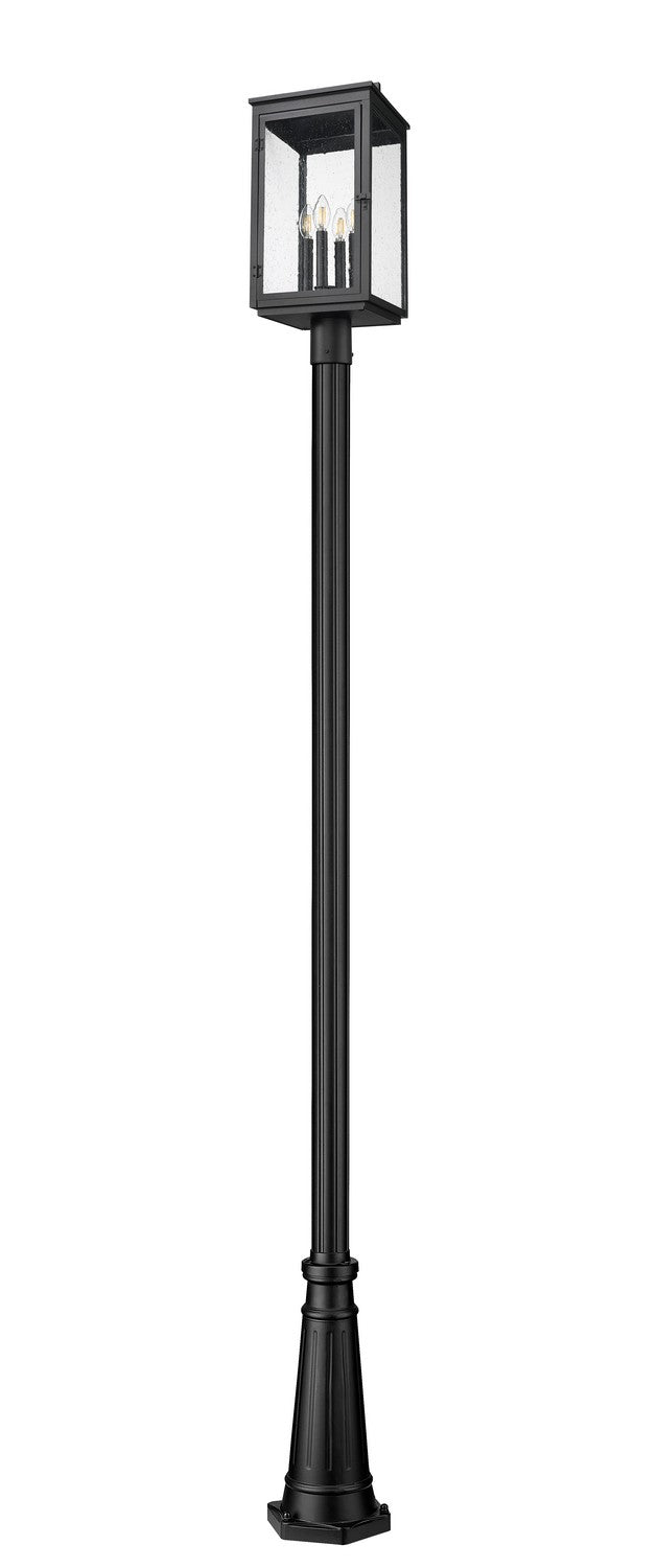 Z-Lite Canada - 5019PHBR-519P-BK - Four Light Outdoor Post Mount - Hartwell - Sand Black