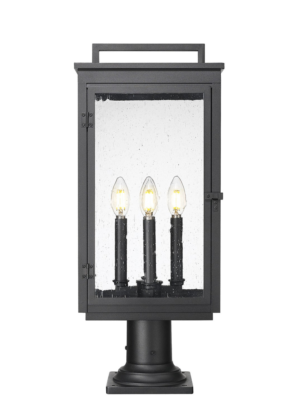 Z-Lite Canada - 5019PHBR-533PM-BK - Four Light Outdoor Pier Mounted - Hartwell - Sand Black