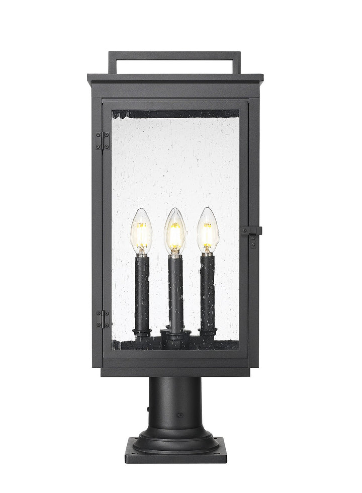 Z-Lite Canada - 5019PHBR-533PM-BK - Four Light Outdoor Pier Mounted - Hartwell - Sand Black
