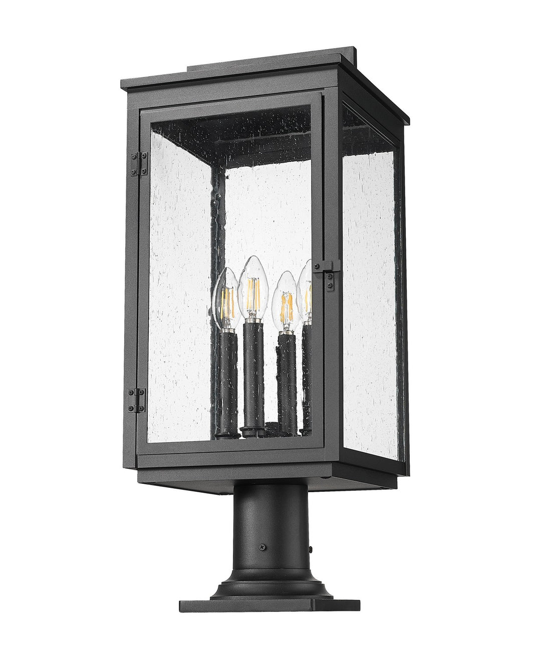 Z-Lite Canada - 5019PHBR-533PM-BK - Four Light Outdoor Pier Mounted - Hartwell - Sand Black