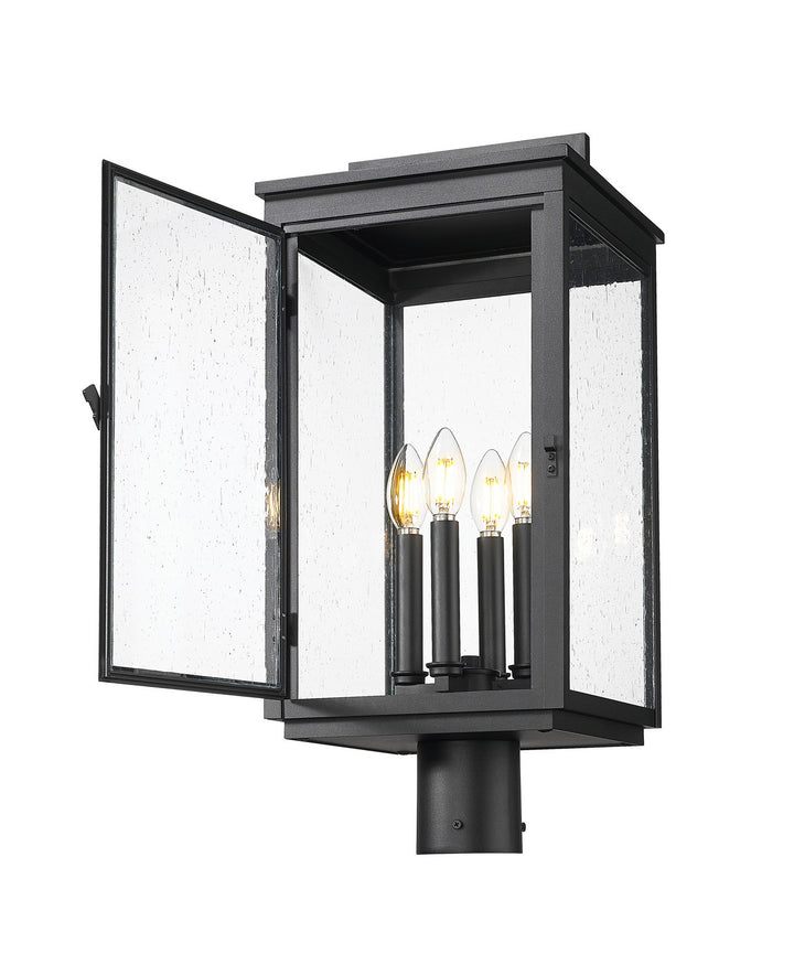 Z-Lite Canada - 5019PHBR-BK - Four Light Outdoor Post Mount - Hartwell - Sand Black