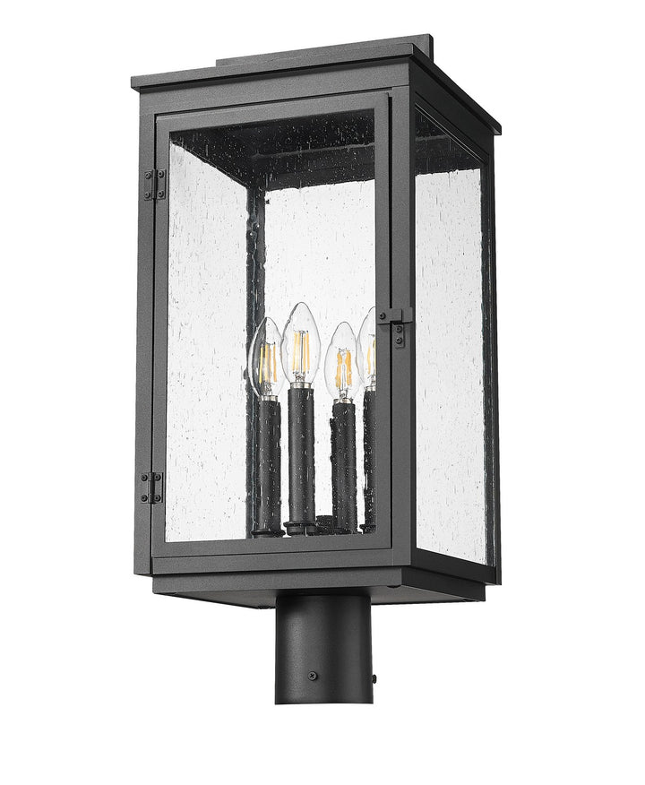Z-Lite Canada - 5019PHBR-BK - Four Light Outdoor Post Mount - Hartwell - Sand Black