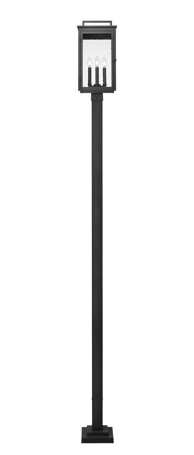 Z-Lite Canada - 5019PHBS-536P-BK - Four Light Outdoor Post Mount - Hartwell - Sand Black