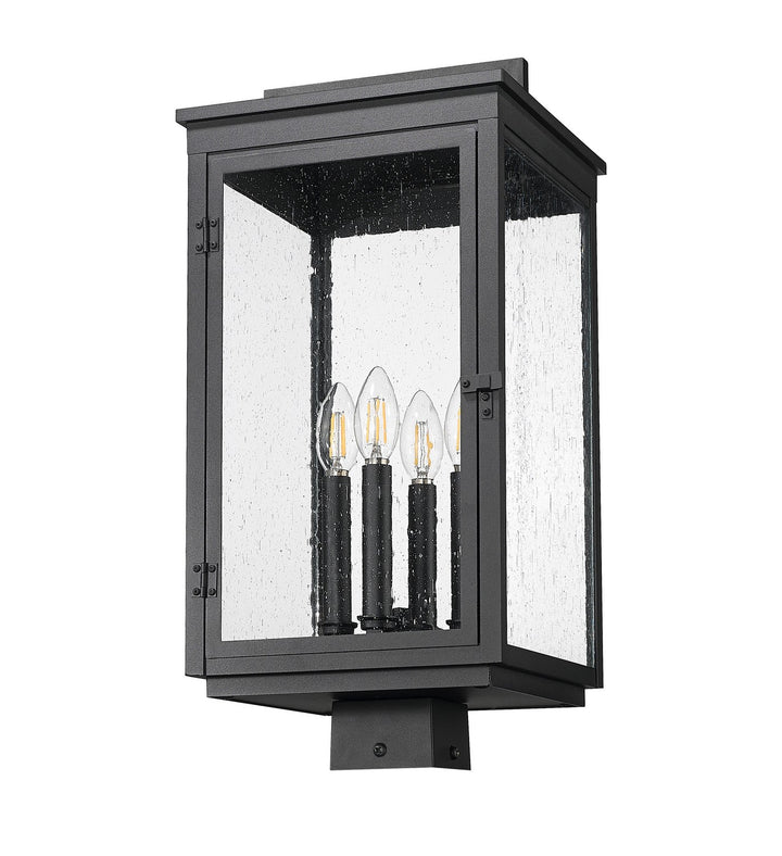 Z-Lite Canada - 5019PHBS-BK - Four Light Outdoor Post Mount - Hartwell - Sand Black