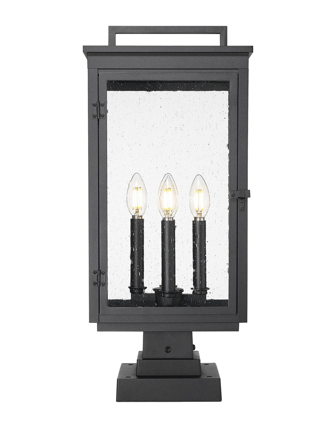 Z-Lite Canada - 5019PHBS-SQPM-BK - Four Light Outdoor Pier Mounted - Hartwell - Sand Black