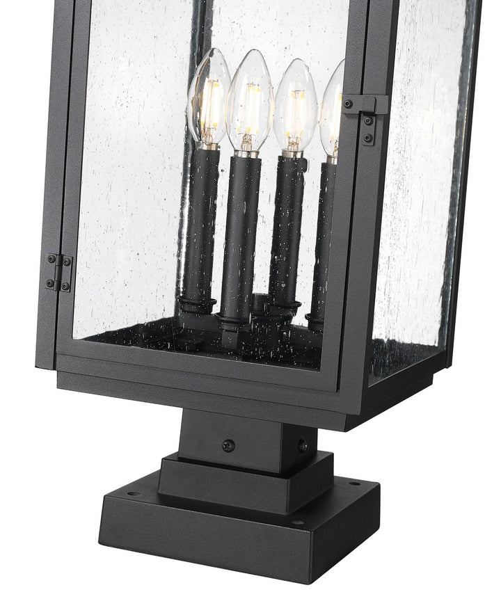 Z-Lite Canada - 5019PHBS-SQPM-BK - Four Light Outdoor Pier Mounted - Hartwell - Sand Black