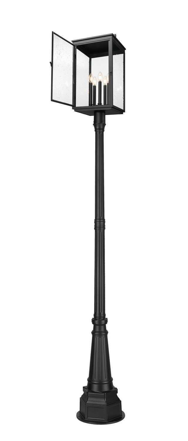Z-Lite Canada - 5019PHXLR-564P-BK - Five Light Outdoor Post Mount - Hartwell - Sand Black