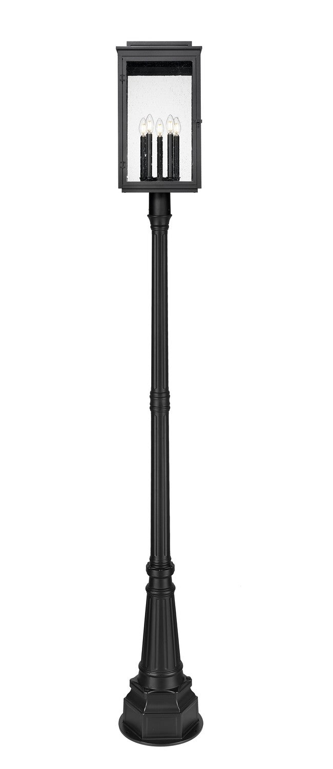 Z-Lite Canada - 5019PHXLR-564P-BK - Five Light Outdoor Post Mount - Hartwell - Sand Black
