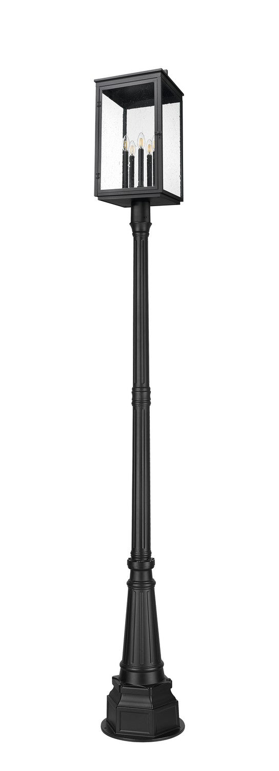 Z-Lite Canada - 5019PHXLR-564P-BK - Five Light Outdoor Post Mount - Hartwell - Sand Black