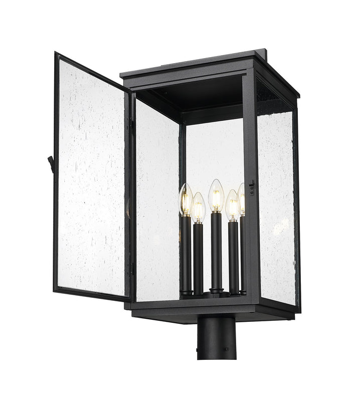 Z-Lite Canada - 5019PHXLR-BK - Five Light Outdoor Post Mount - Hartwell - Sand Black