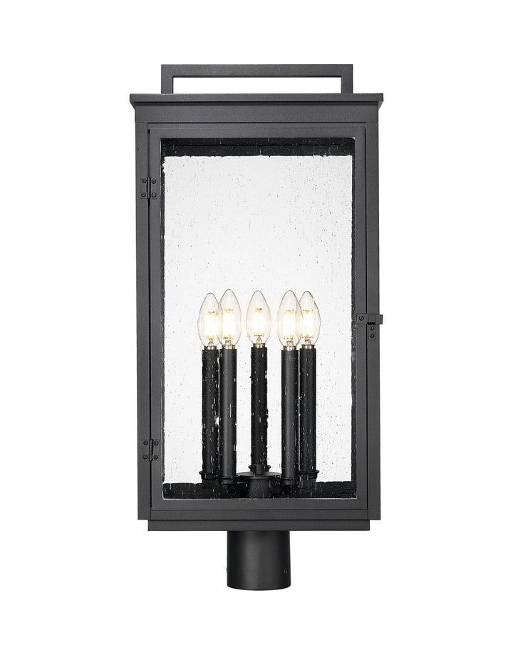 Z-Lite Canada - 5019PHXLR-BK - Five Light Outdoor Post Mount - Hartwell - Sand Black