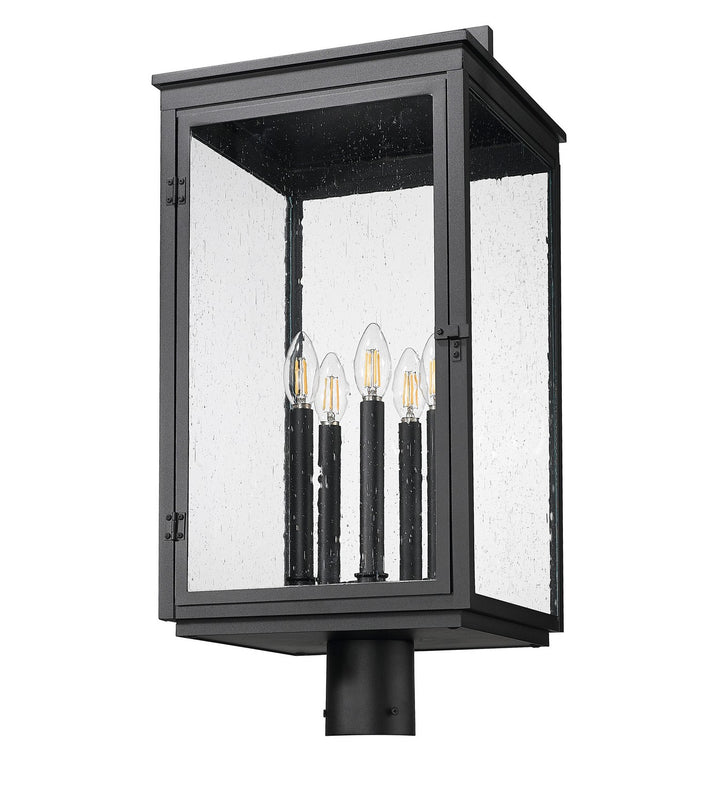 Z-Lite Canada - 5019PHXLR-BK - Five Light Outdoor Post Mount - Hartwell - Sand Black
