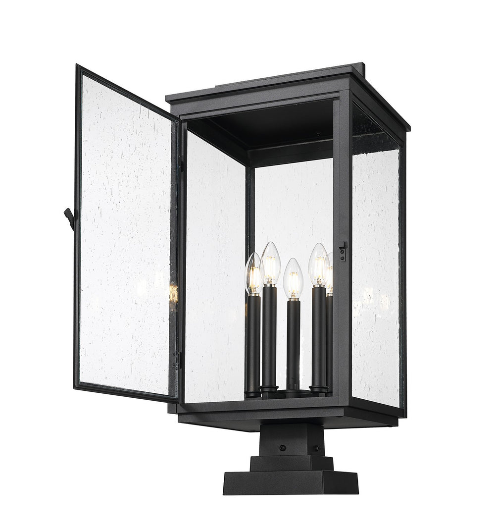 Z-Lite Canada - 5019PHXLS-SQPM-BK - Five Light Outdoor Pier Mount - Hartwell - Sand Black