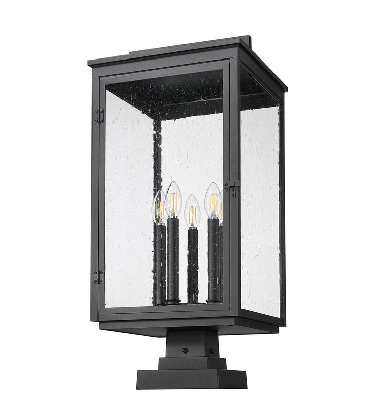 Z-Lite Canada - 5019PHXLS-SQPM-BK - Five Light Outdoor Pier Mount - Hartwell - Sand Black