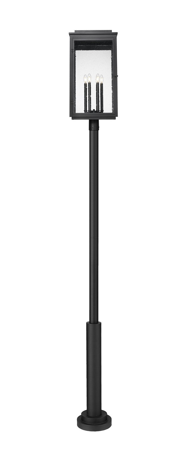 Z-Lite Canada - 5019PHXXLR-5010P-BK - Six Light Outdoor Post Mount - Hartwell - Sand Black