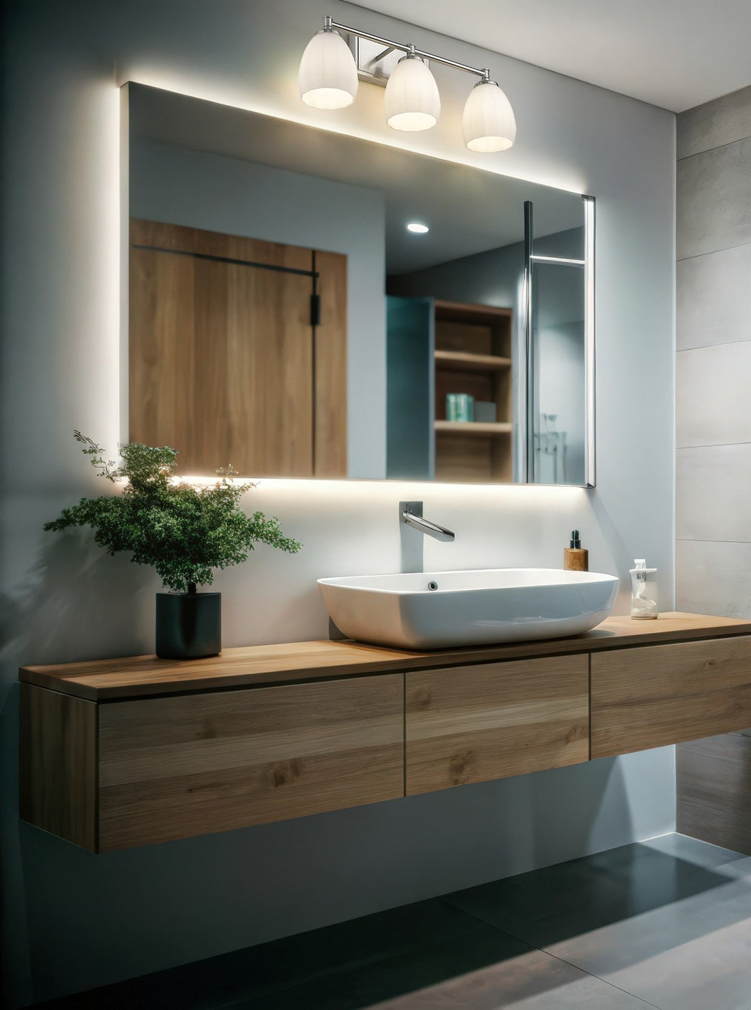 Z-Lite Canada - 7004-3V-BN - Three Light Vanity - Oren - Brushed Nickel