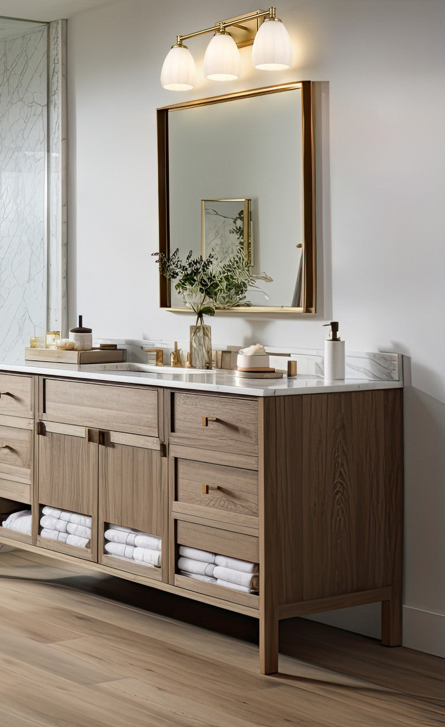 Z-Lite Canada - 7004-3V-MGLD - Three Light Vanity - Oren - Modern Gold